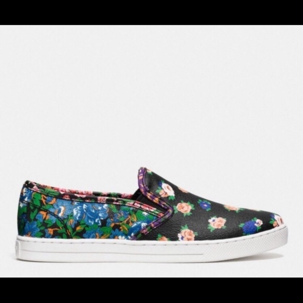 Coach Parkside Slip On Sneakers Size 8 Floral